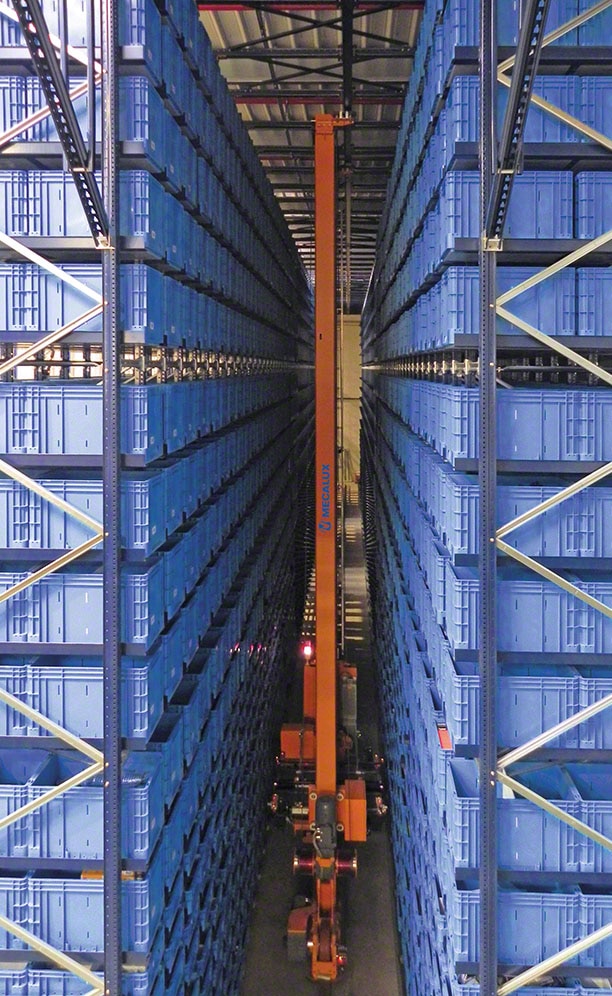 Groupe LORCA's automated warehouse for boxes in Lemud, France