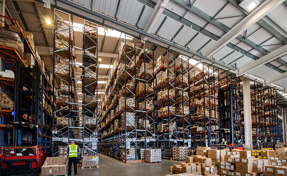 Churchill China warehouse in UK with ceramic tableware