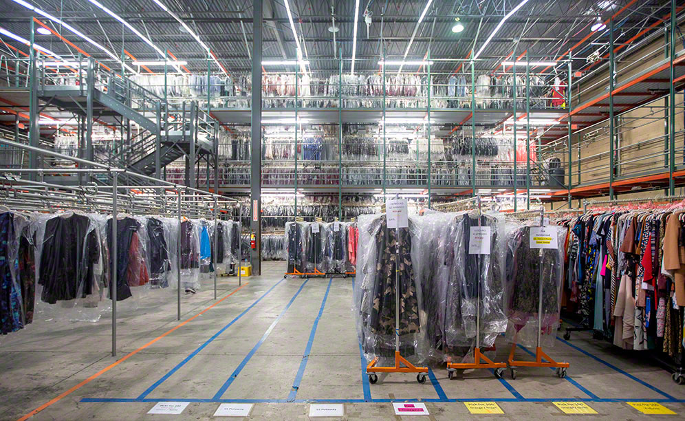 The warehouse for rental dresses from Rent the Runway in the United States The warehouse for rental dresses from Rent the Runway in the United States