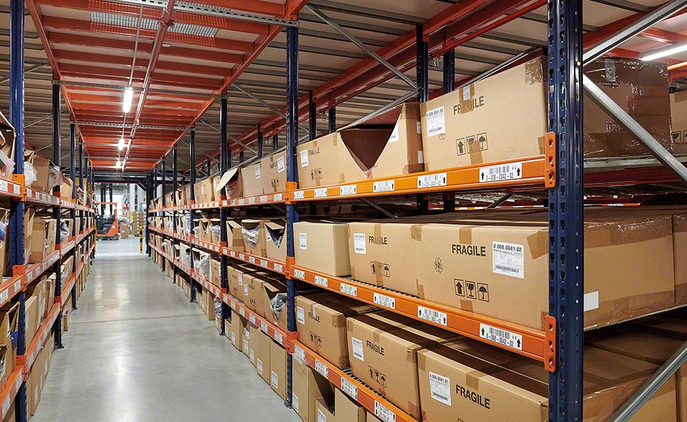 Warehouse of the Rossignol Group in France where they pick winter clothes