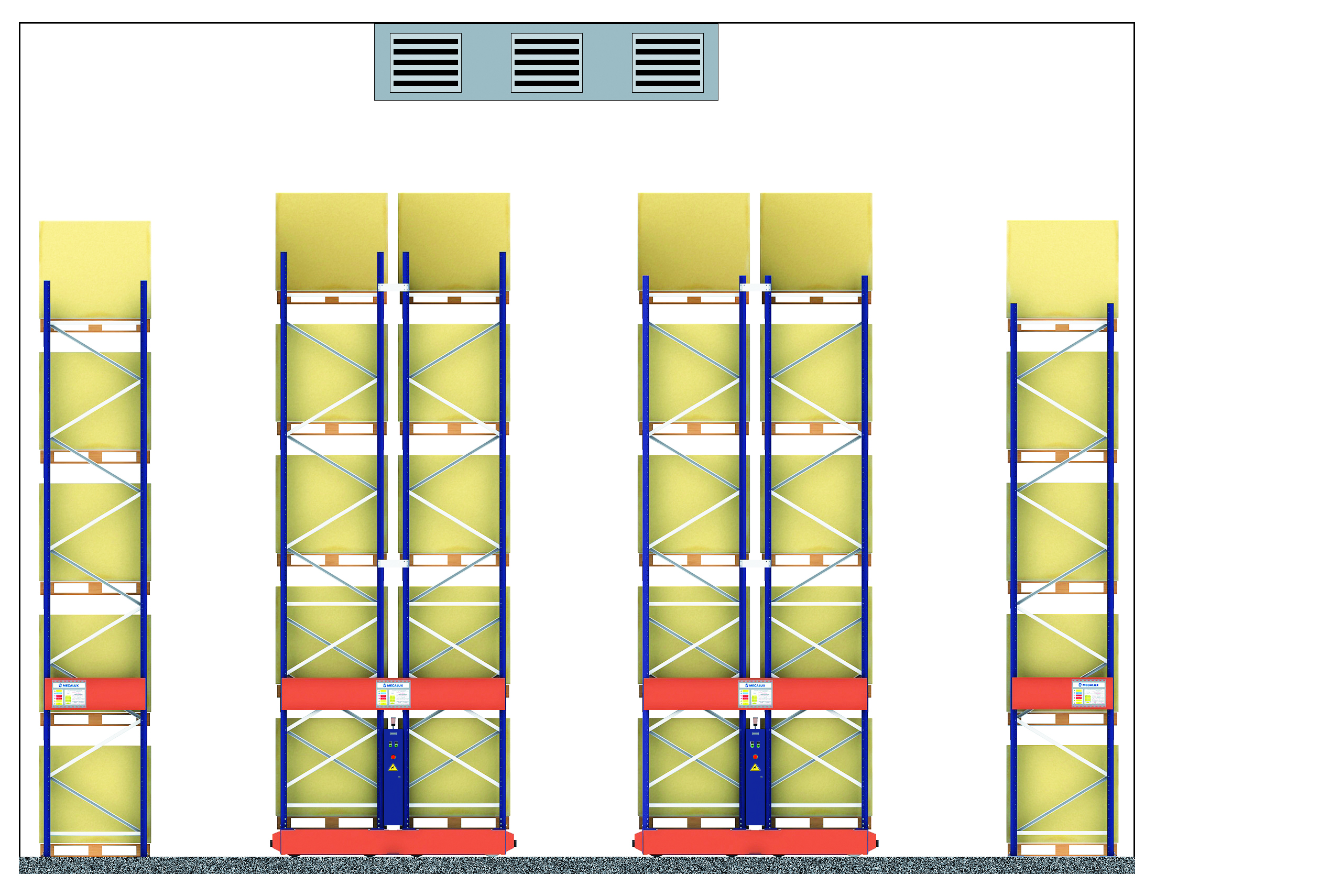 Two freezer stores of Euroambrosías in Madrid with Movirack mobile pallet racks