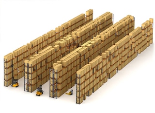 Pallet rack warehouse of the retailer CBA Slovakia Pallet rack warehouse of the retailer CBA Slovakia