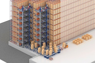 Automated pallet lifts are usually installed to automate processes without the need for a stacker crane