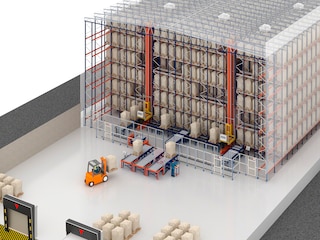 The automatic shuttle can adapt to pallets comprising different unit loads