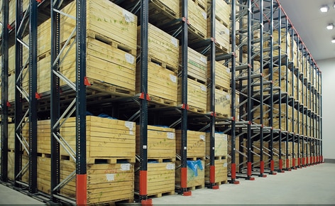 Mecalux drive-in racks have demonstrated their earthquake-proofing in the plant that the frozen fruits and vegetables producer Alifrut has in Quilicura (Santiago de Chile) Mecalux drive-in racks have demonstrated their earthquake-proofing in the plant that the frozen fruits and vegetables producer Alifrut has in Quilicura (Santiago de Chile)